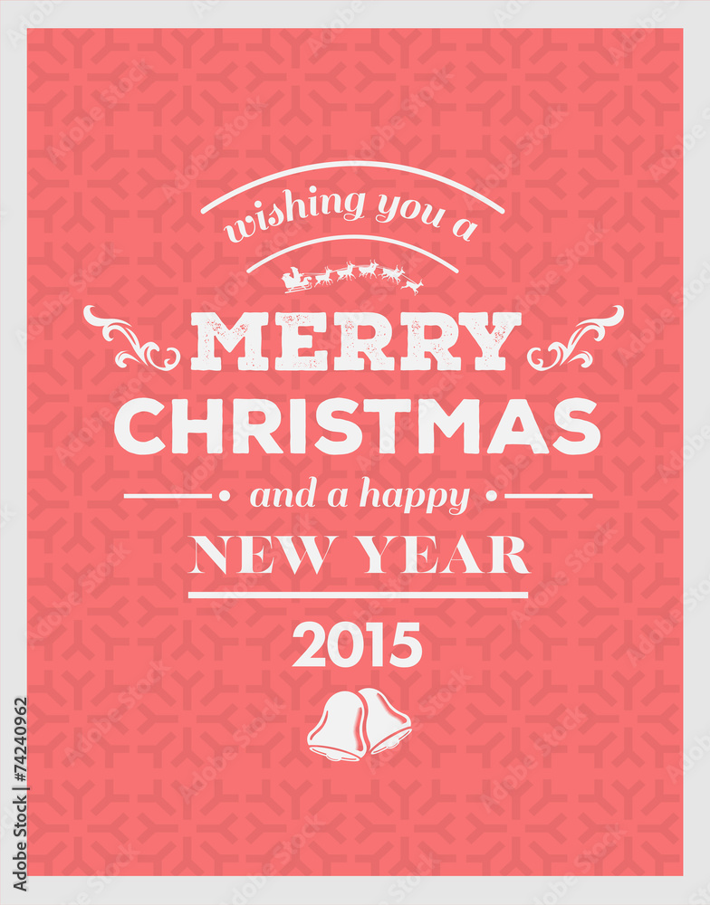 Merry christmas and happy new year 2015 vector