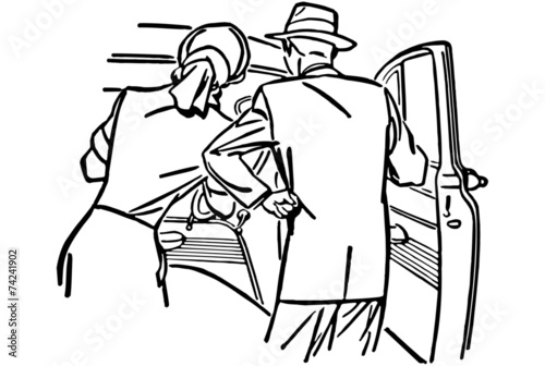 Couple Examining New Car