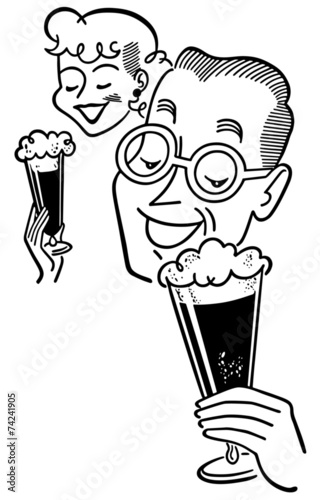 Couple Enjoying Beer