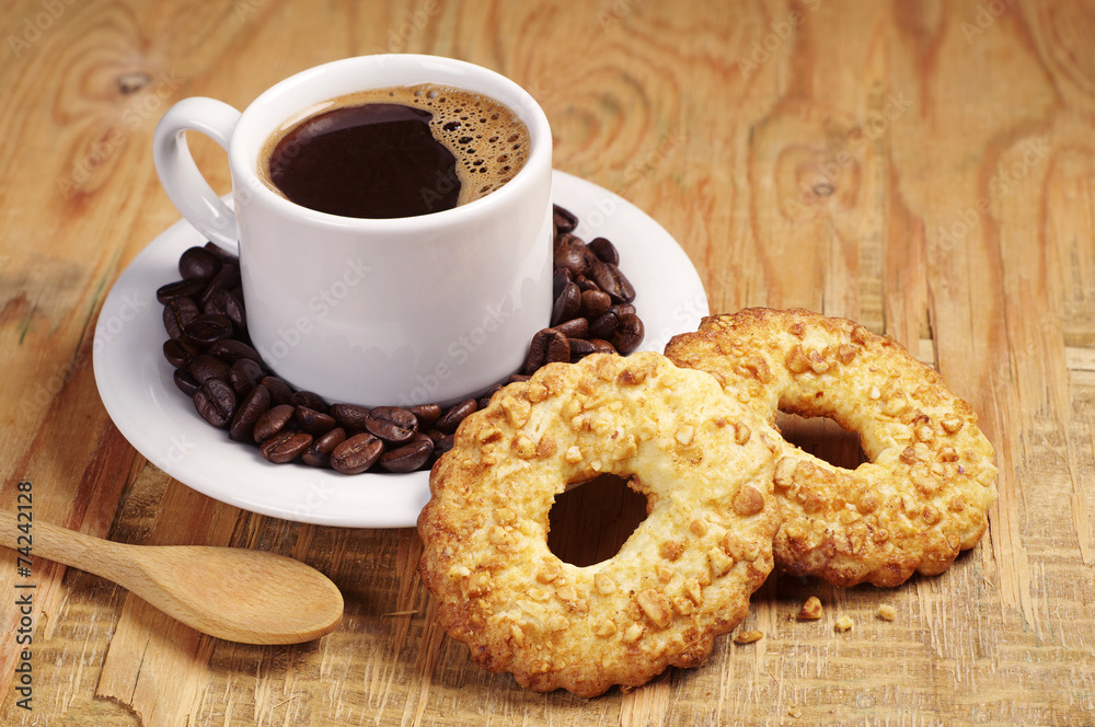 Cookies and coffee cup Cookies and coffee cup