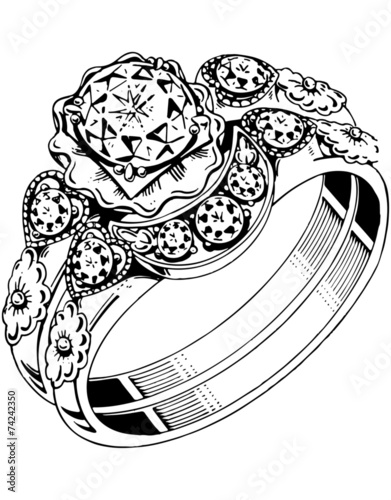 Clustered Diamond Ring