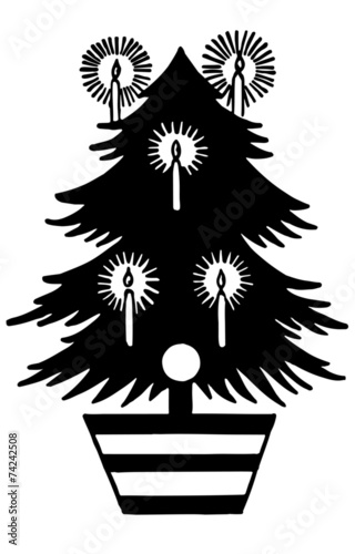 Christmas Tree With Candles