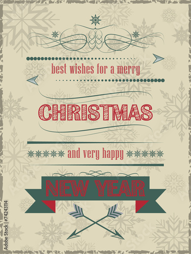 A poster with christmas wishes, vector background