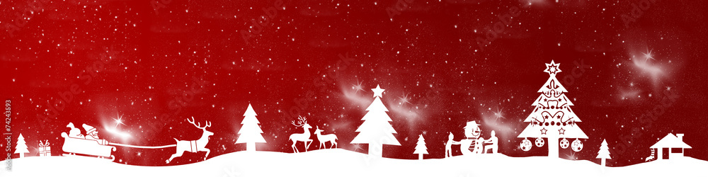 cb18 ChristmasBanner - stars - without text - 4to1 - g2668