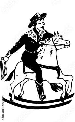 Boy On Rocking Horse