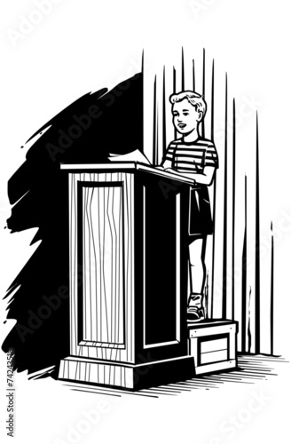 Boy On Podium