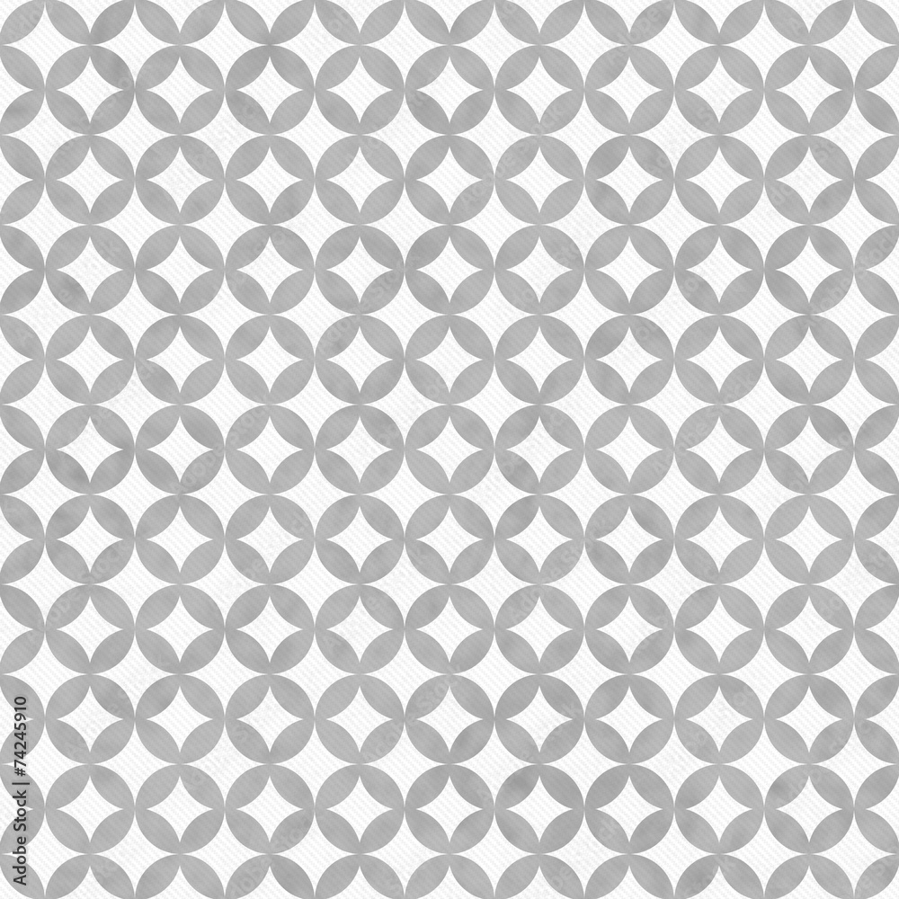Gray and White Interconnected Circles Tiles Pattern Repeat Backg Gray and White Interconnected Circles Tiles Pattern Repeat Backg