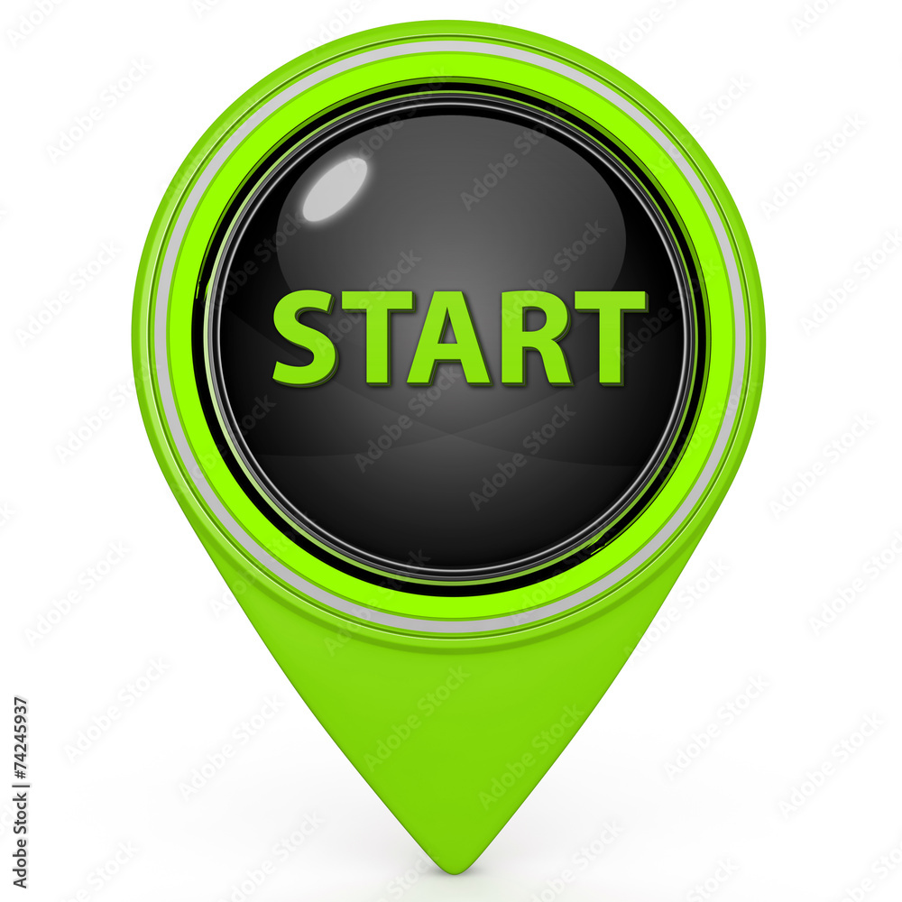 start pointer icon on white background start pointer icon on white background