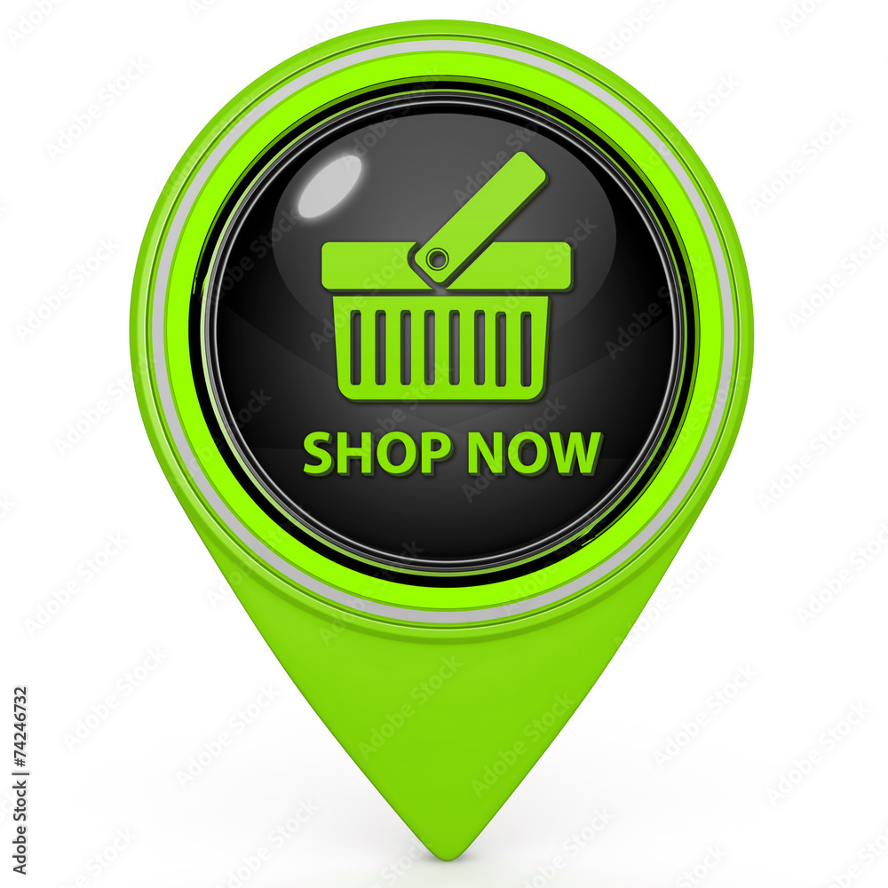 Buy now pointer icon on white background