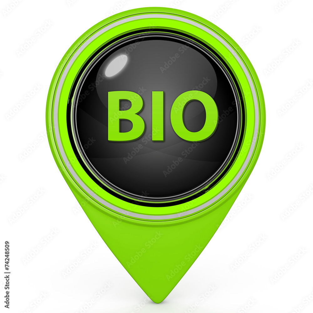 Bio pointer icon on white background Bio pointer icon on white background
