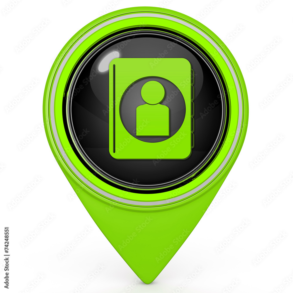 Profile pointer icon on white background Profile pointer icon on white background