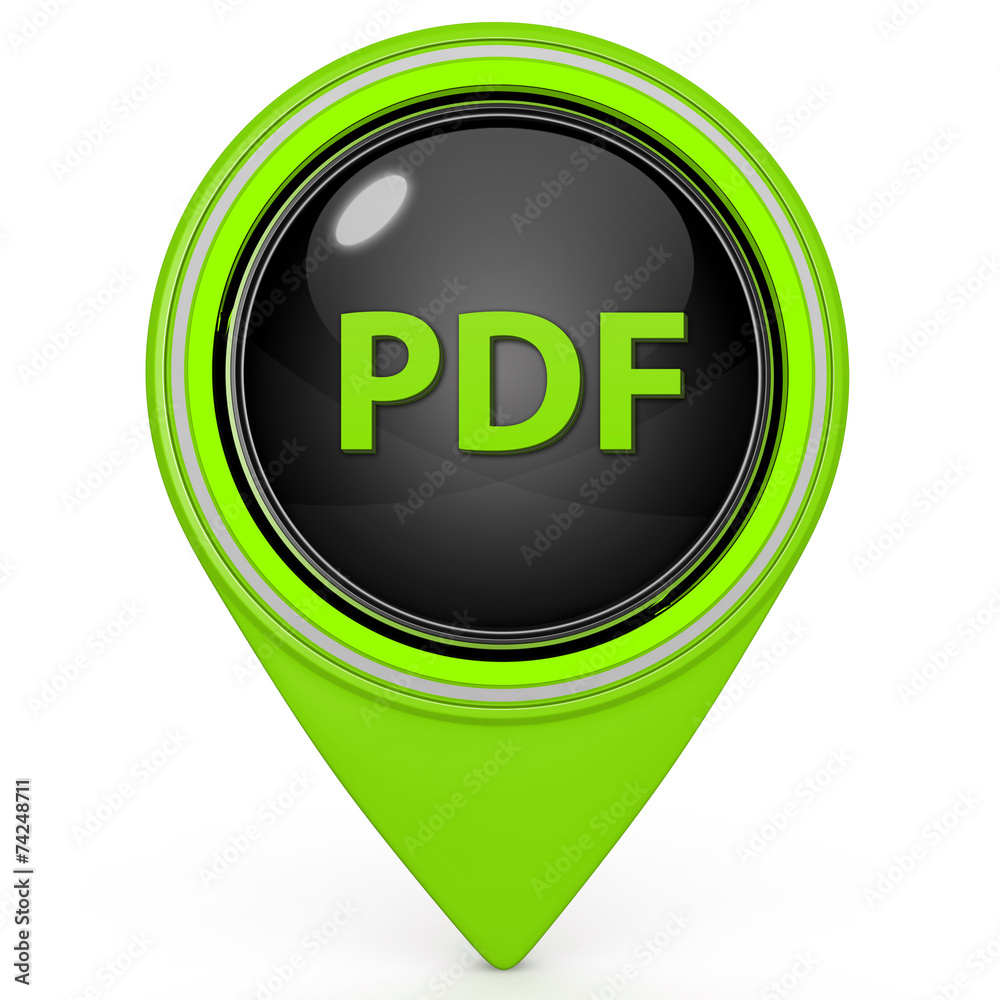 Pdf pointer icon on white background Pdf pointer icon on white background