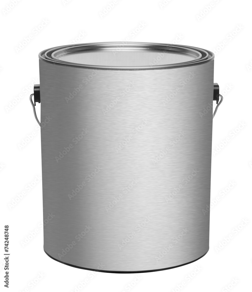 Metal gallon paint can with blank front isolated Stock Photo Adobe Stock