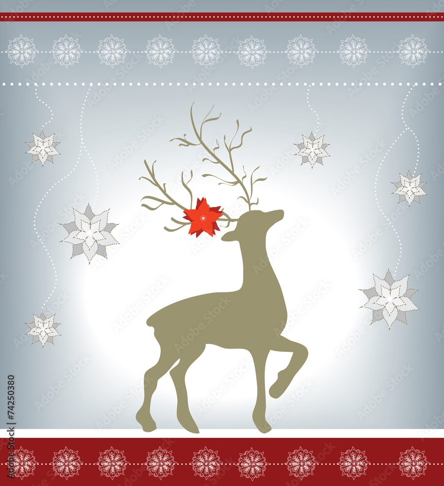 Christmas greeting card or wrapping paper illustration