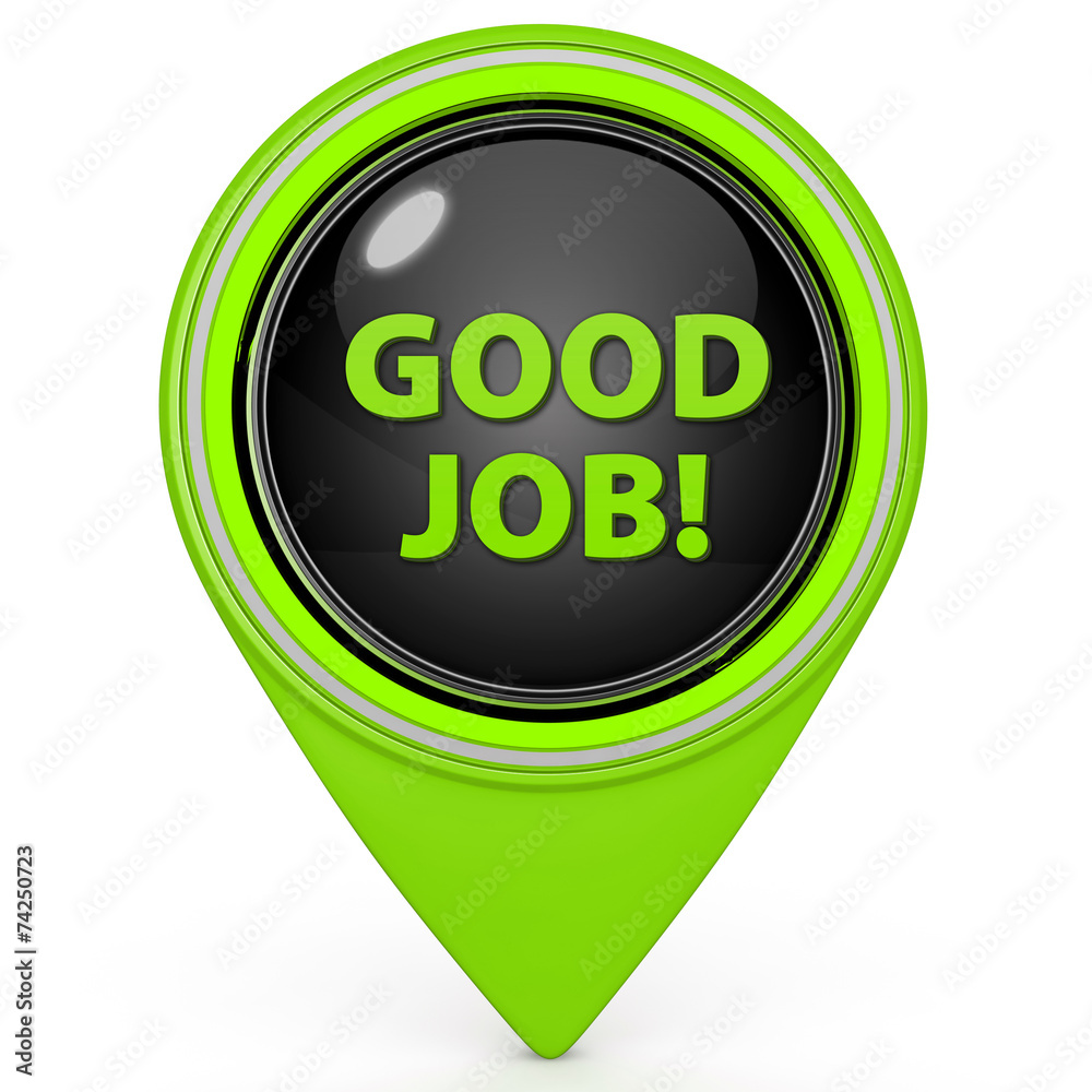Good job pointer icon on white background Good job pointer icon on white background