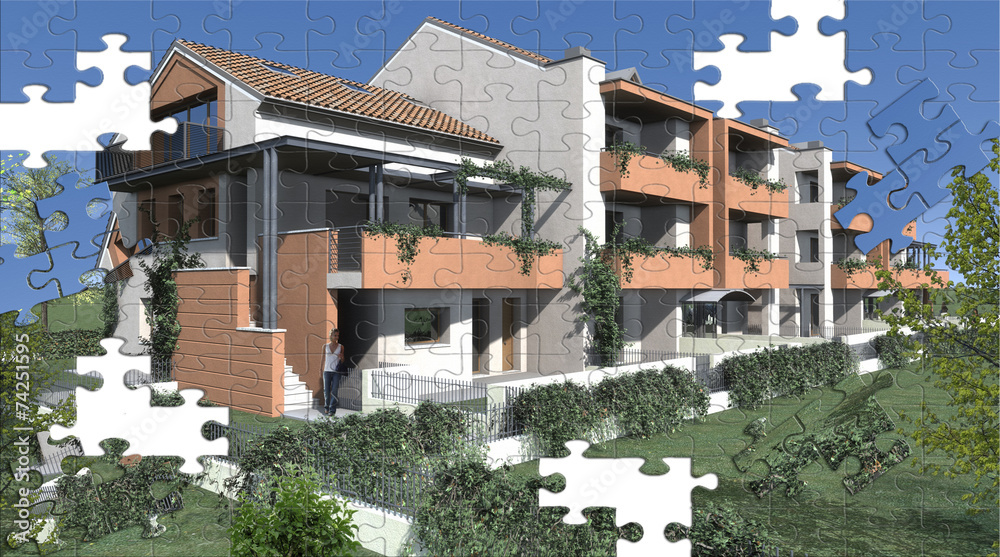 Fototapeta premium Rendering puzzle