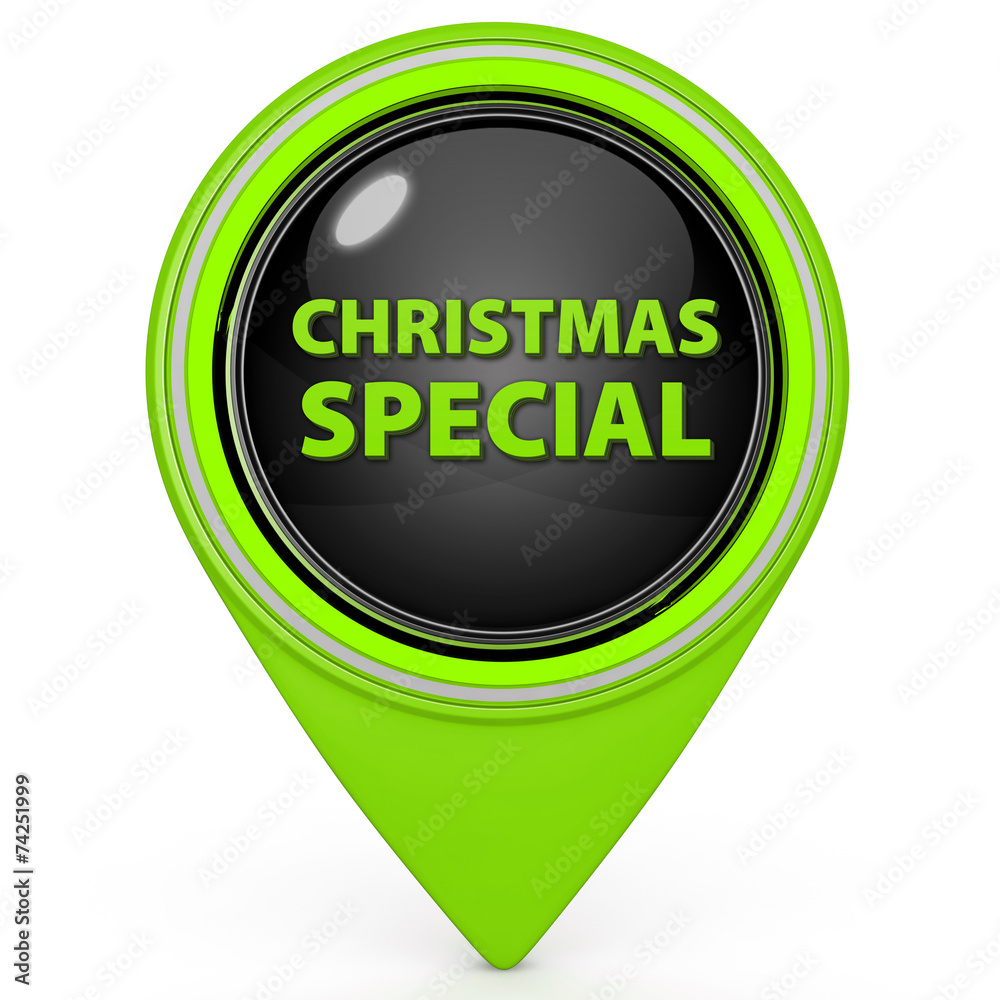 Christmas special pointer icon on white background Christmas special pointer icon on white background