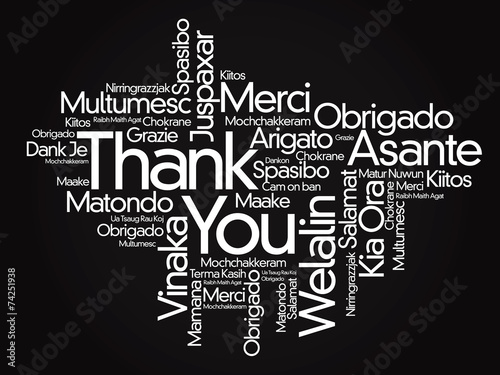 Thank You Word Cloud in vector format