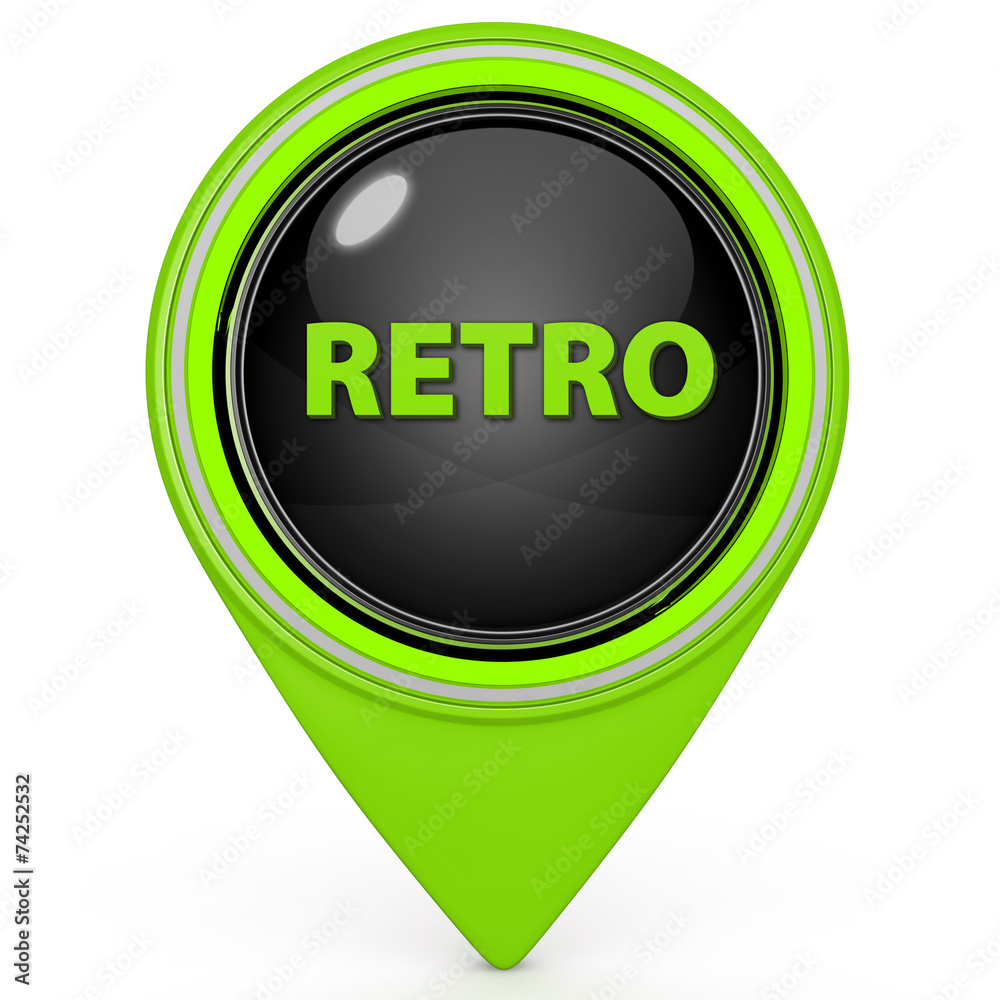Retro pointer icon on white background Retro pointer icon on white background