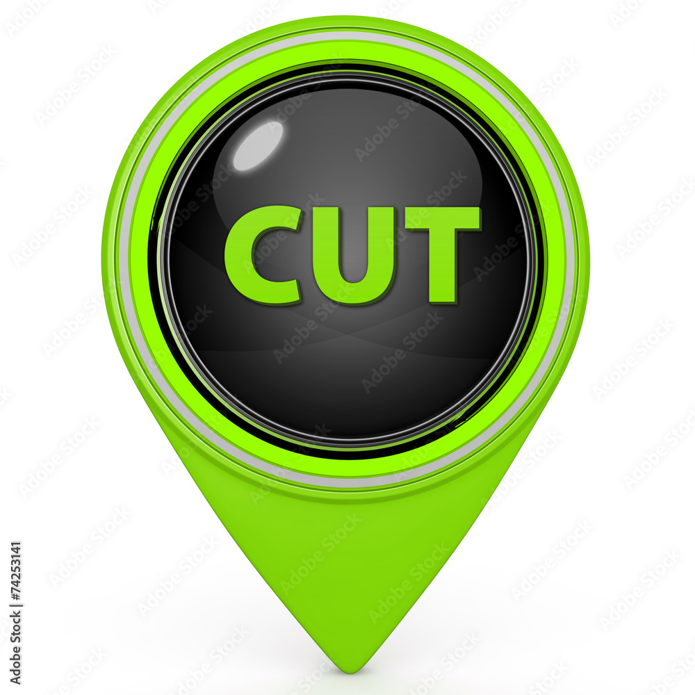 Cut pointer icon on white background Cut pointer icon on white background