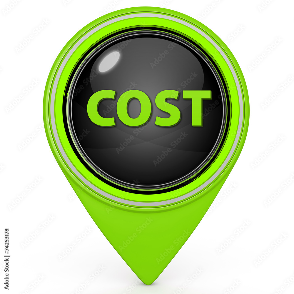 Cost pointer icon on white background Cost pointer icon on white background