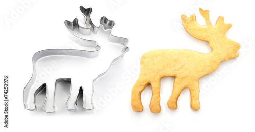 Weihnachtsplätzchen Hirsch mit Ausstecher