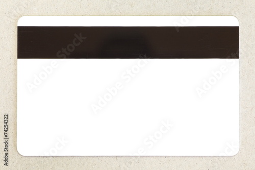 the magnetic strip on reverse side of a credit card