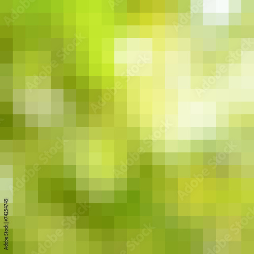 Abstract yellow & green pixel pattern as background