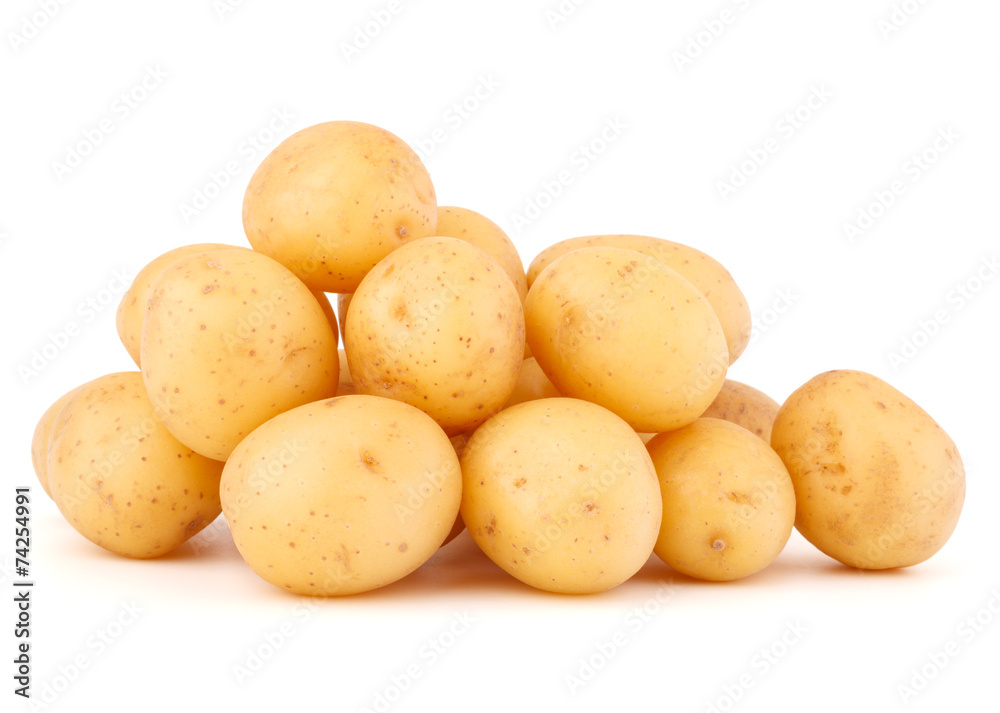 new potato tuber isolated on white background cutout new potato tuber isolated on white background cutout