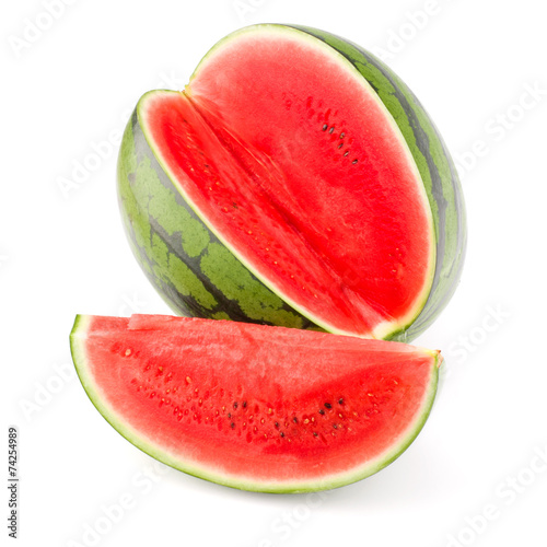 Sweet watermelon isolated on white background cutout