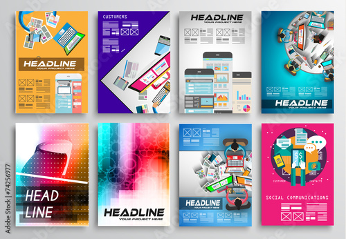 Set of Flyer Design, Web Templates. Brochure Designs