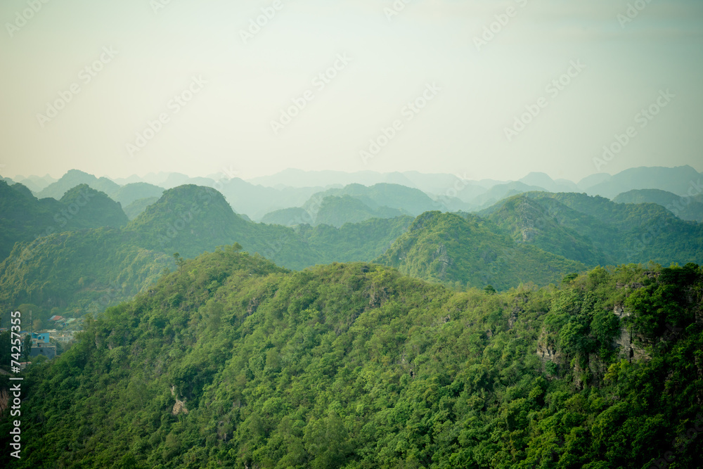 Mountains of Halong bay and Catba
