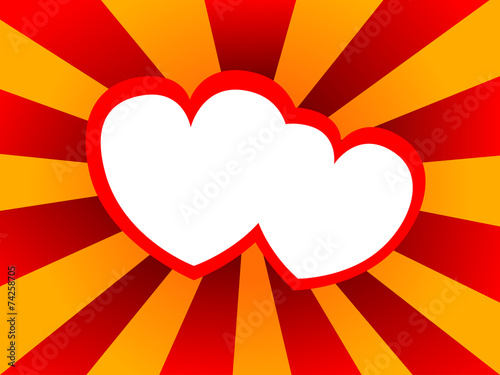 Abstract background with heart shapes