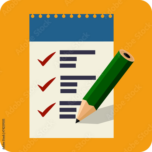 Vector Checklist with Pencil