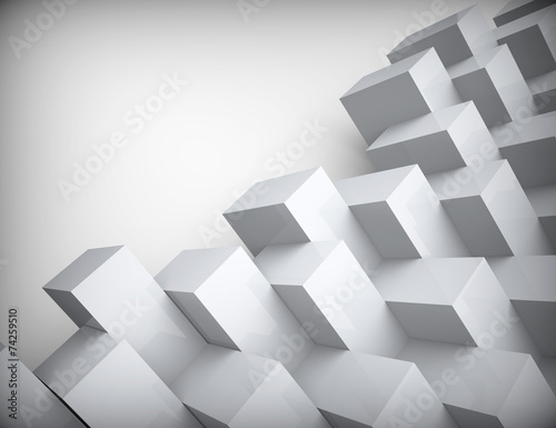 Fototapeta Naklejka Na Ścianę i Meble -  White 3d abstract seamless texture