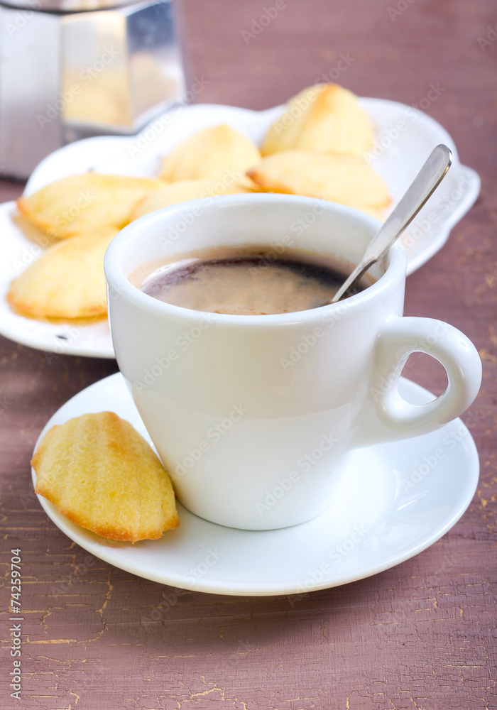 madeleines and coffee madeleines and coffee