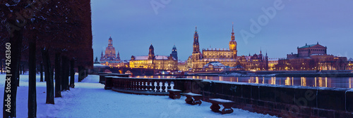 Panorama Dresden im Winter
