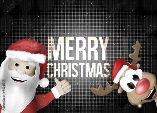 Santa and Reindeer Happy Ch...