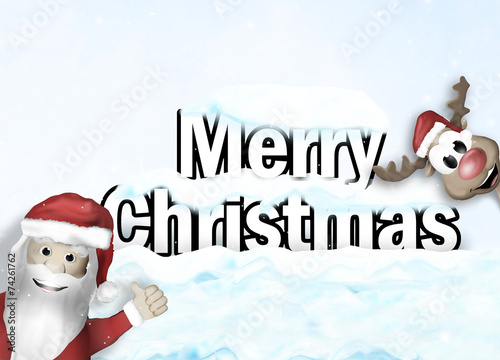 Santa and Reindeer Happy Ch...