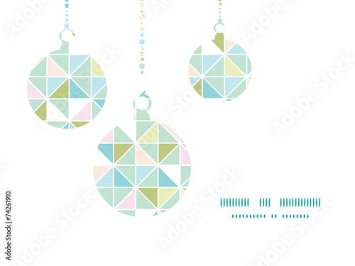 Vector colorful pastel triangle texture Christmas ornaments
