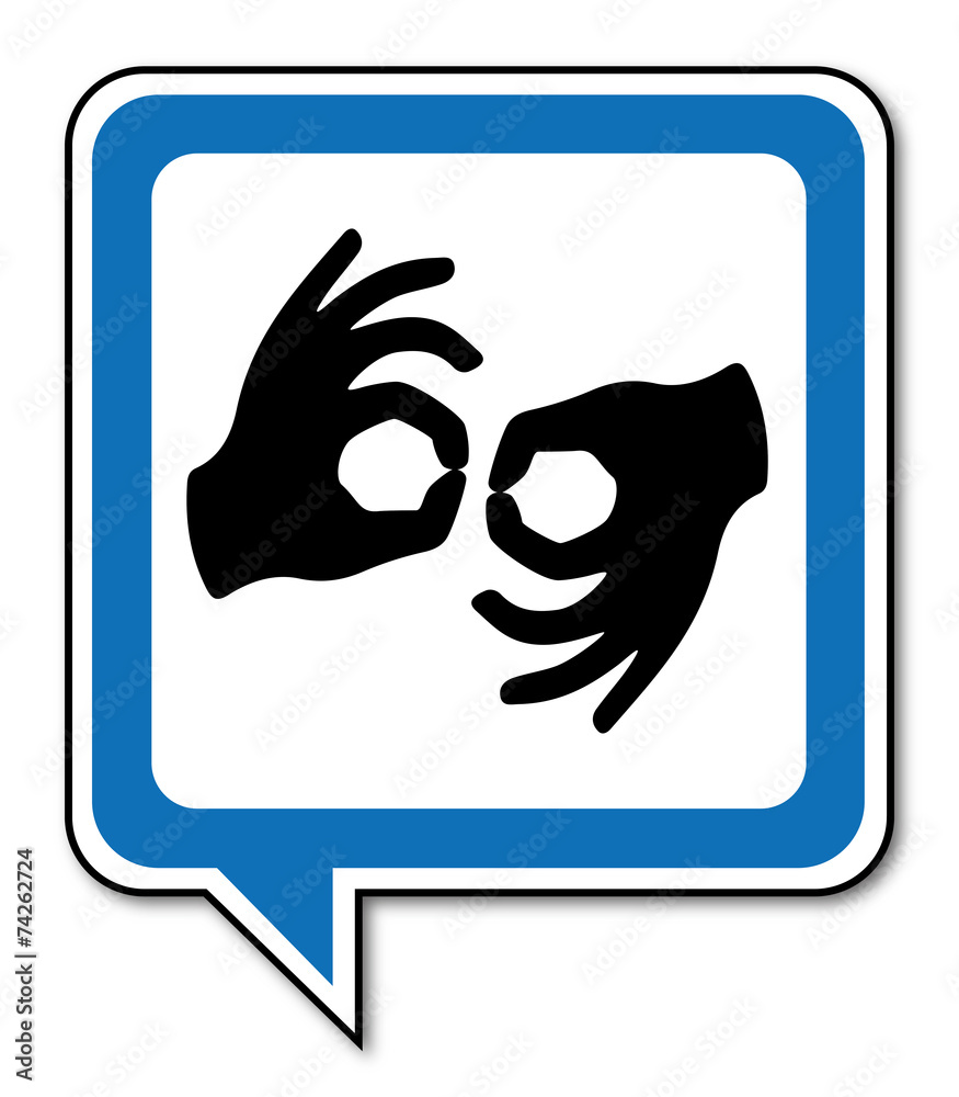 Logo langue des signes. vector de Stock Adobe Stock