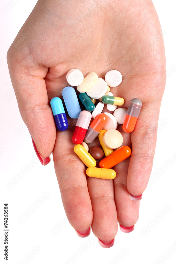 Pills in hand Pills in hand