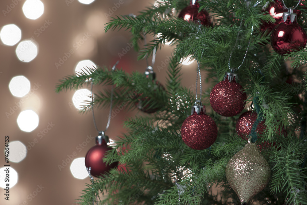 custom made wallpaper toronto digitalChristmas Ornament with Lighted Tree in Background