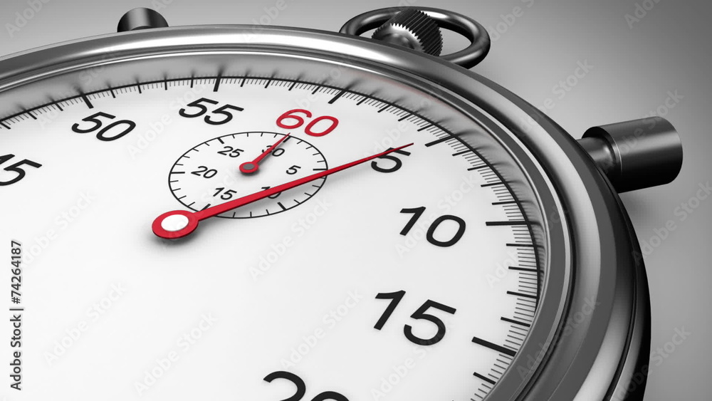 Stopwatch timing on white background Stopwatch timing on white background