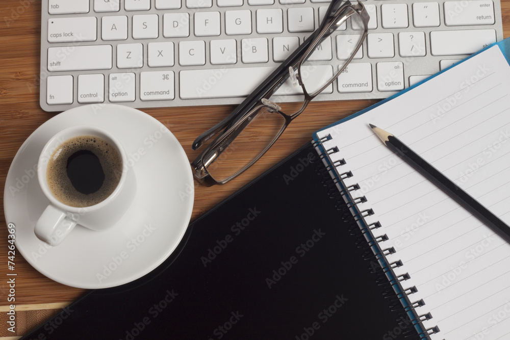 Coffee on the office desk Stock Photo | Adobe Stock