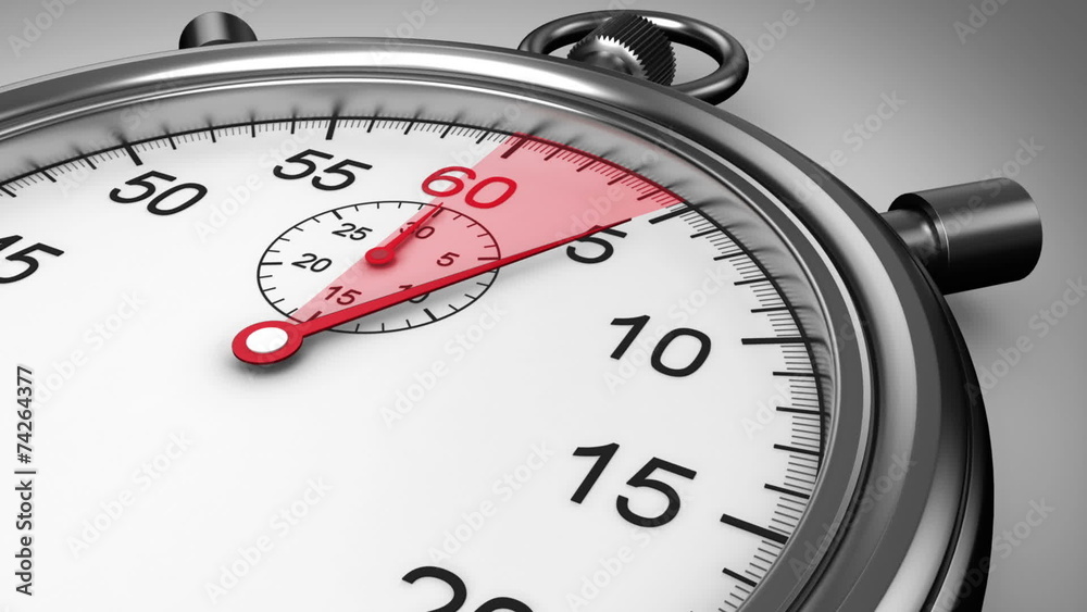 Stopwatch timing on white background Stopwatch timing on white background