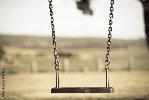 Playground swing at park
