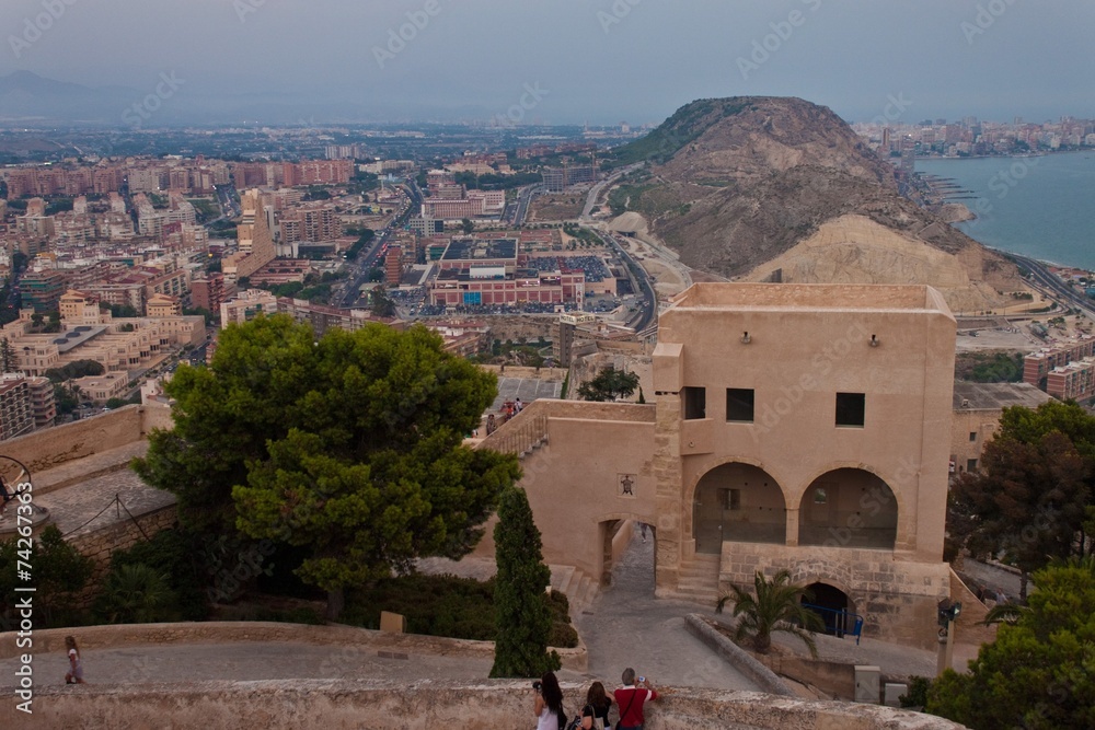 Obraz premium Aerial view of evening Alicante