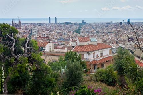 Aerial view of Barcelona