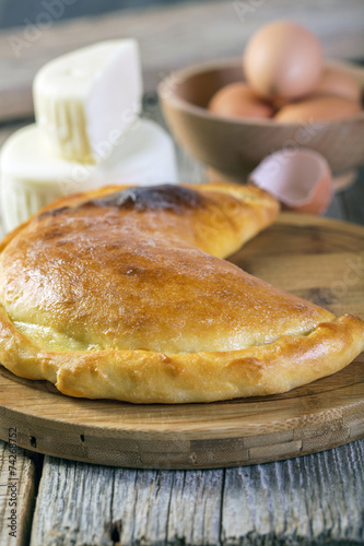Georgian cheese pie - khachapuri.